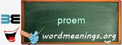 WordMeaning blackboard for proem